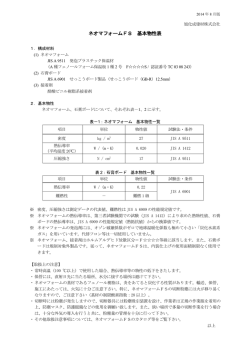 ネオマフォームFS 基本物性表