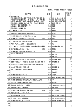 平成25年度院内研修