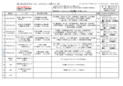 「BLみんなでウォーク」 スケジュール表