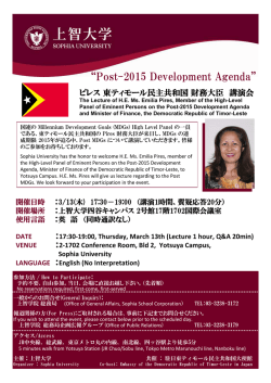 Post-2015 Development Agenda