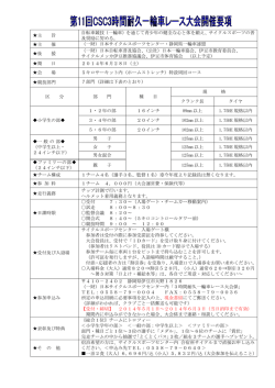 主 旨 自転車競技（一輪車）を通じて青少年の健全な心と体を鍛え