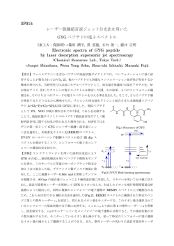 3P015 レーザー脱離超音速ジェット分光法を用いた GYG ペプチドの電子