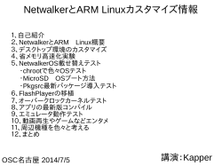 NetwalkerとARM Linuxカスタマイズ情報