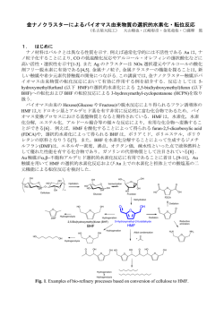 金ナノクラスターによるバイオマス由来物質の選択的水素化 - SPring-8