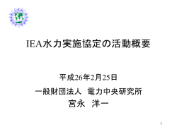 IEA 水力実施協定の活動概要（PDF）