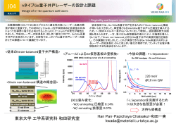 J04 nタイプGe量子井戸レーザーの設計と課題 東京大学工学系研究科