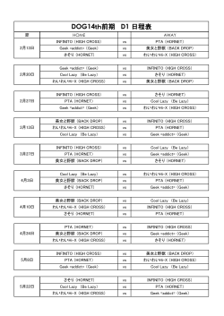 DOG14th前期 D1 日程表