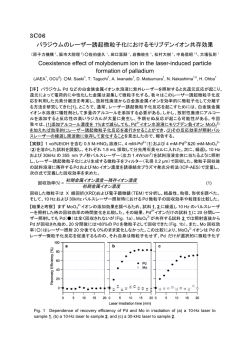 3C06 パラジウムのレーザー誘起微粒子化におけるモリブデンイオン共存