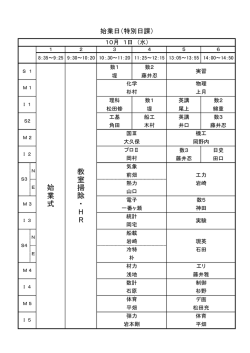 始 業 式 教 室 掃 除 ・ H R