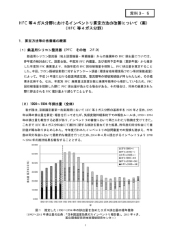 HFC 等4ガス分野におけるインベントリ算定方法の改善について
