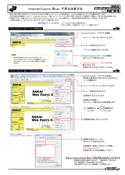 Internet Explorer 新ver. 不具合改善方法