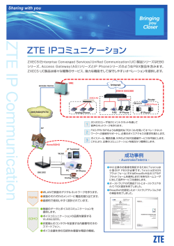 ZTE IPコミュニケーション (PDF: 1.08MB)
