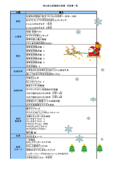 岡山県立図書館の図書 児童書一覧 分類 書名 社会科の勉強に役立つ