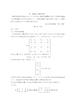 II Mapleで線形代数(No1)