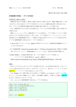 計算結果の可視化 －グラフの作成－