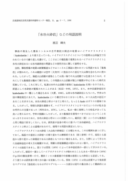 「水冷火砕岩」などの用語説明