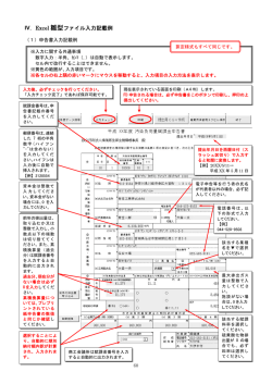 IV．Excel 雛型ファイル入力記載例
