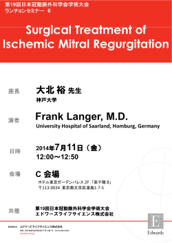 S i l T t t f Surgical Treatment of Ischemic Mitral Regurgitation