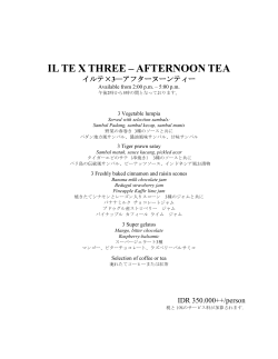 IL TE X THREE – AFTERNOON TEA