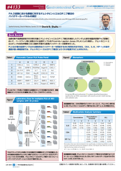 PA.3試験における膵癌に対するゲムシタビン±エルロチニブ療法の バイオ