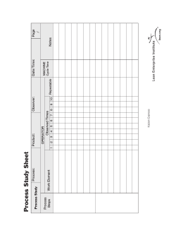 Process Study Sheet