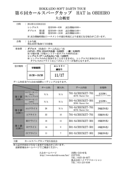 概要・申込書ダウンロード - ダーツショップ DARTS HiVe