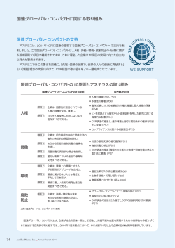 国連グローバル・コンパクトに関する取り組み (pdf 655KB)