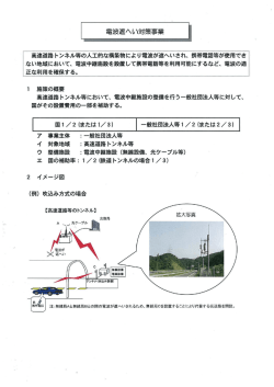 高速道路トンネル等の人工的な構築物により電波が遮へいされ、 携帯