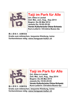 Taiji im Park für Alle Taiji im Park für Alle