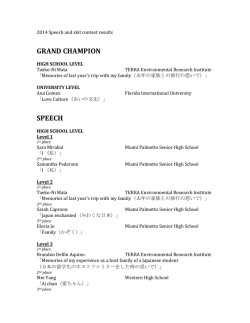 GRAND CHAMPION SPEECH - Florida International University