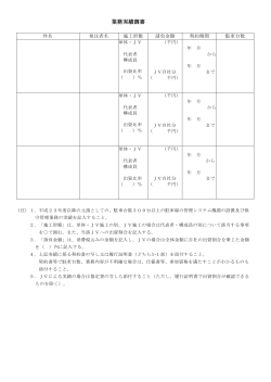 業務実績調書