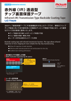 Infrared(IR) Transmission Type Backside Coating Tape[Exhibited for