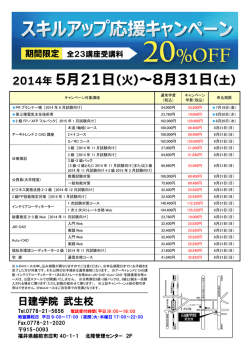 2014年スキルアップキャンペーン