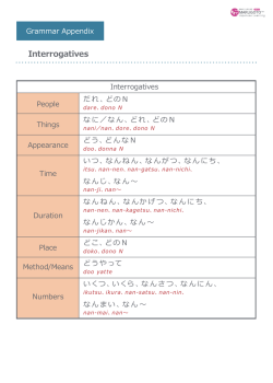 Interrogatives