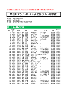 筑後川マラソン2014 大会記録（1.5km障害者）