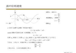 波の位相速度