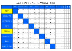 mie(U-15)サッカーリーグ2014 2部A