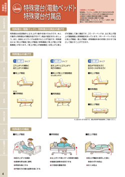 特殊寝台（電動ベッド）・ 特殊寝台付属品