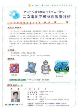 マンガン酸化物系リチウムイオン二次電池正極材料製造技術