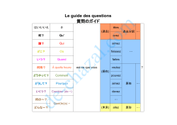 Le guide des questions 質問のガイド