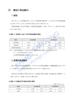 韓国の賃金動向 Ⅴ