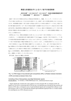 剛直な多座配位子によるナノ粒子の粒径制御