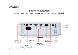 POWER PROJECTOR LV-WX300/LV-X300/LV