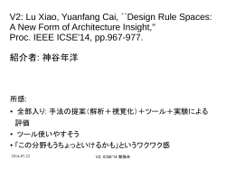 V2: Lu Xiao, Yuanfang Cai, ``Design Rule Spaces: A New