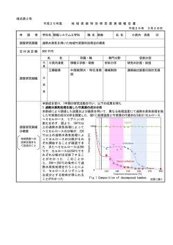 様式第2号 平成25年度 地 域 貢 献 特 別 研 究 費 実 績 報 告 書 平成