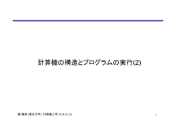 計算機の構造とプログラムの実行 (2)