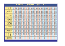 關口湖周遊バス 運行時刻差 TーME TABLE