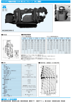 エンシン電動併用型 2-8t吊りヵニクレ一ン (ML 装備)