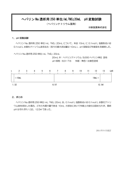 ヘパリン Na 透析用 250 単位/mL｢NS｣20mL pH 変動試験