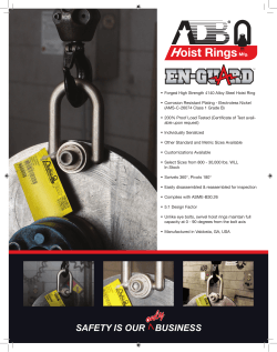 SAFETY IS OUR BUSINESS - American Drill Bushing